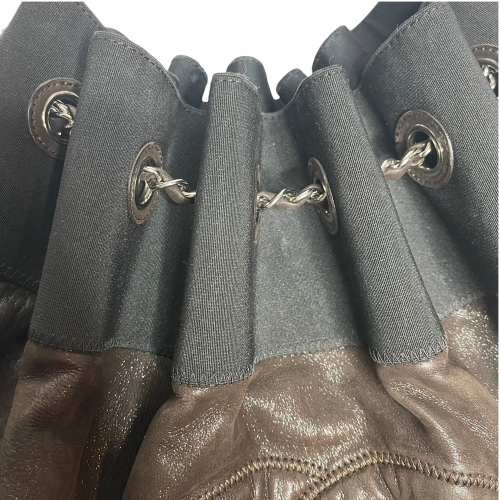 Stretch Spirit Large Cabas Hobo Bag brown lambskin leather - Picture 8 of 16
